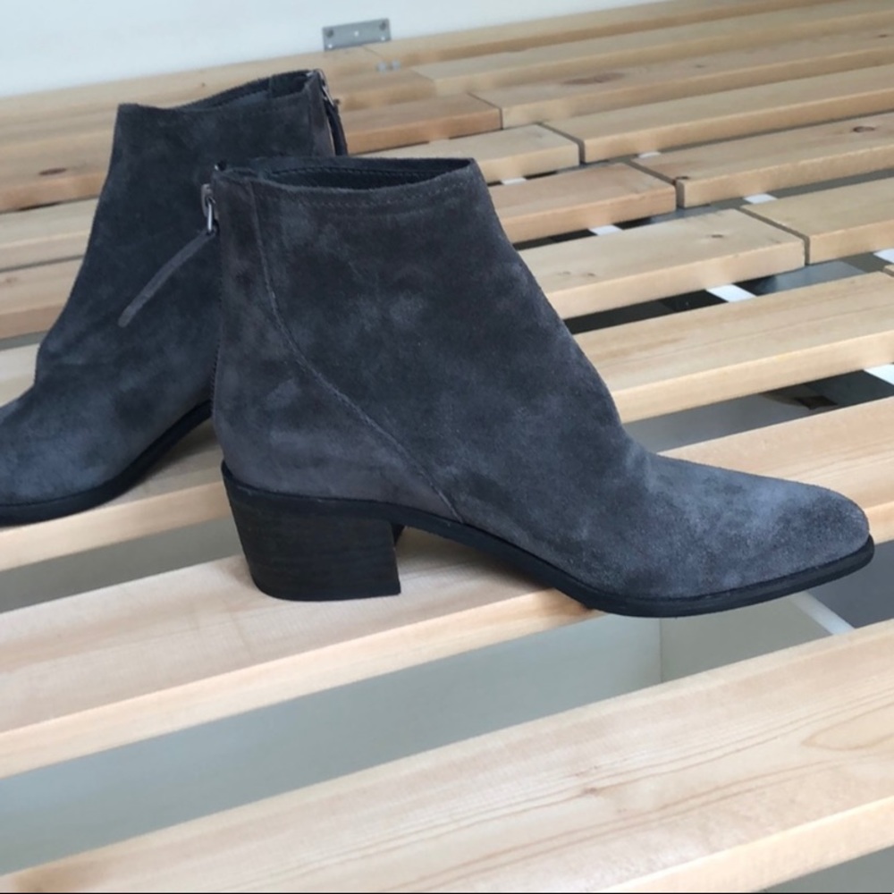 Dolce Vita Charcoal Suede Ankle Booties